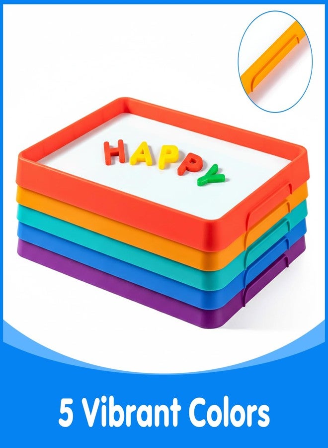 Odoorgames Magnetic Trays - Fun & Educational Activity Trays for Kids, Rainbow-Colored Magnetic Boards for Classroom and Home Use (Cyan) - Image 3
